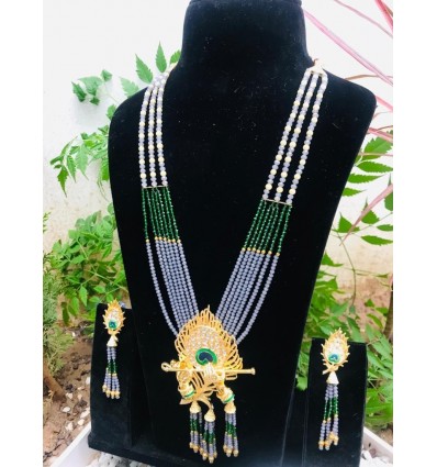 Multilayer Peacock necklaces for formal occasion 
