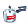 Prestige PRNPC2 Nakshatra Plus 2-Liter Flat Base Aluminum Pressure Cooker for Gas and Induction Stove, Small, Silver