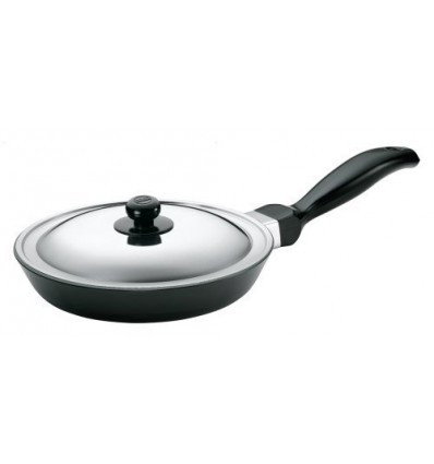 Hawkins Futura Non-Stick Frying Pan With Lid, 18cm Black